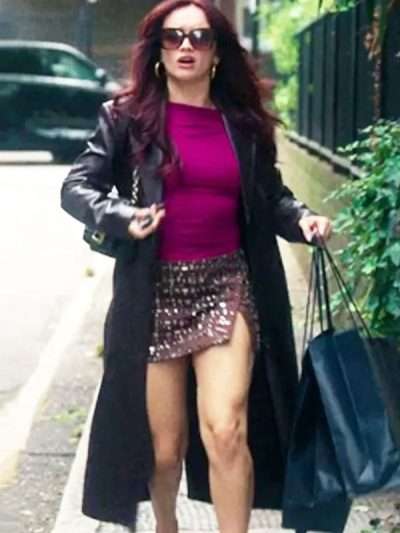 Olivia Cooke The Girlfriend S01 Black Leather Coat