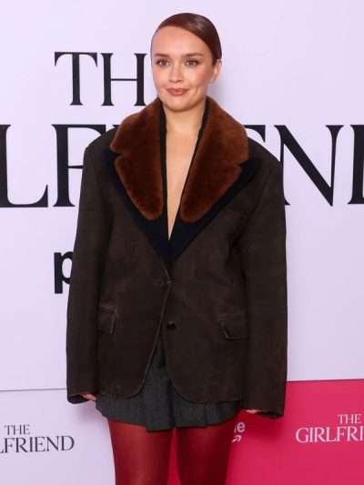 Olivia Cooke The Girlfriend Gala Screening Brown Blazer
