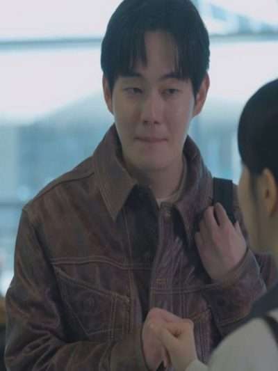 Ryu Kyung soo Our Unwritten Seoul Brown Leather Jacket