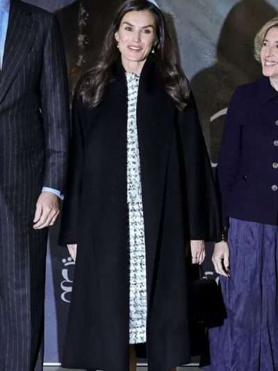 Queen Letizia Exhibition Majesty Queen Victoria Eugenia Black Coat