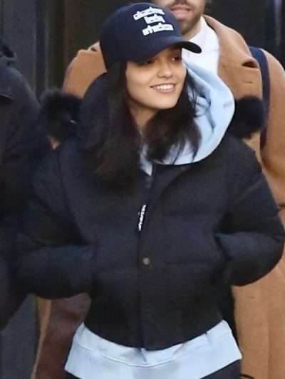 Rachel Zegler Black Puffer Jacket
