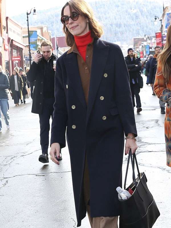 Rebecca Hall Sundance Film Festival 2025 Black Wool Coat