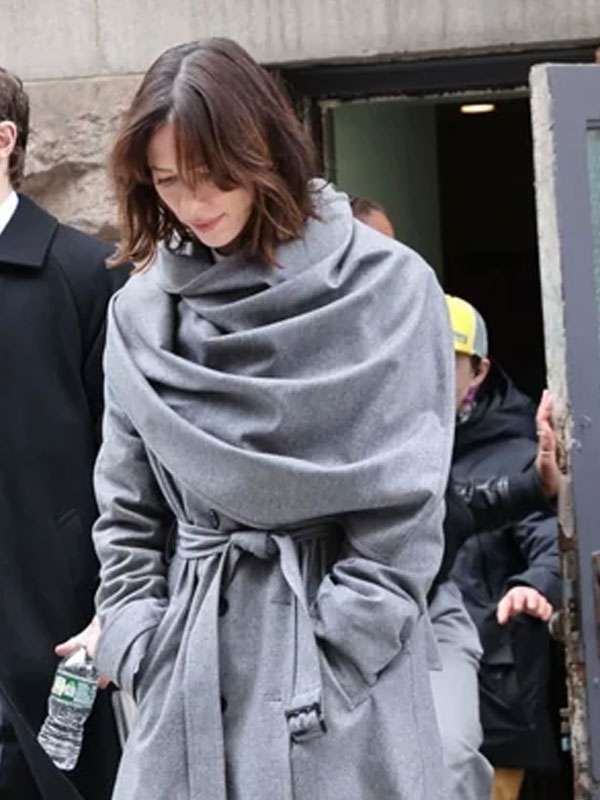 Rebecca Hall The Beauty 2026 Grey Trench Wool Coat
