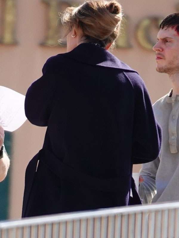 Rebecca Hall The Beauty S01 Blue Wool Coat