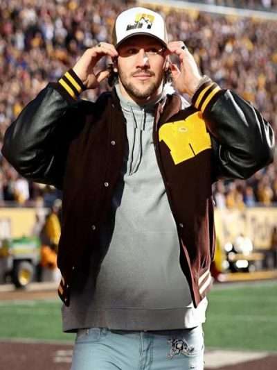 Josh Allen Black and Brown Letterman Jacket