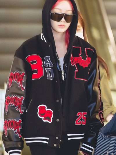 Giselle Bad Vibes Varsity Jacket
