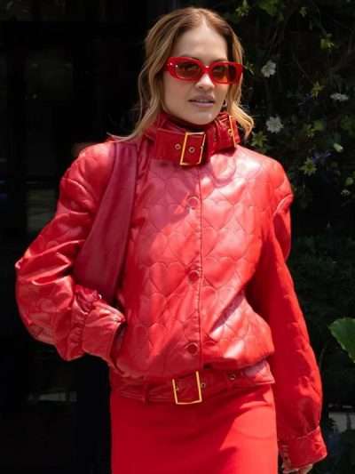 NYC Rita Ora Red Quilted Jacket