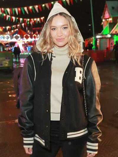 Roxy Horne Black Varsity Jacket