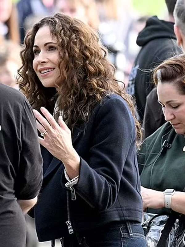 Run Away 2026 Minnie Driver Biker Wool Jacket