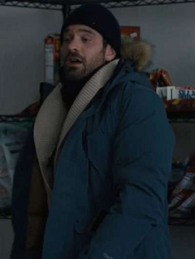 Merv 2025 Charlie Cox Blue Parka Jacket