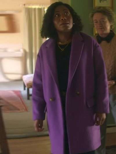 Sanctuary: A Witch's Tale 2025 Maggie Knight Purple Wool Coat