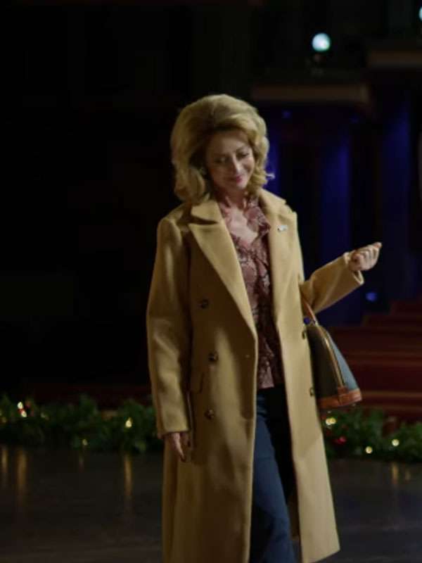 Sharon Lawrence A Movie Grand Ole Opry Christmas Brown Wool Coat