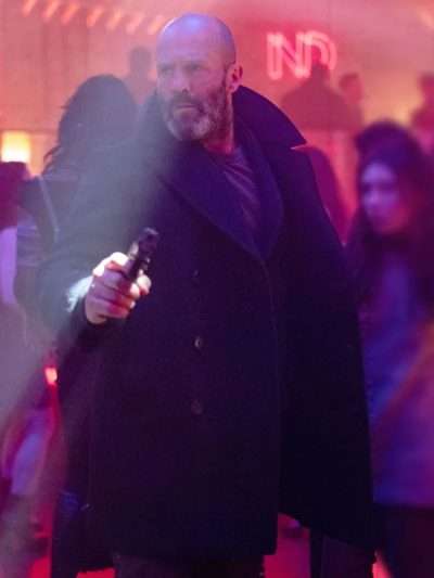 Jason Statham Shelter Black Wool Coat