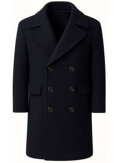 Jason Statham Shelter Black Wool Coat