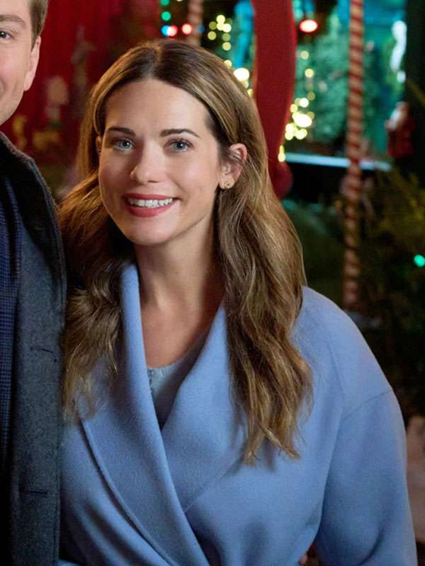 Single on the 25th Lyndsy Fonseca Blue Wool Coat