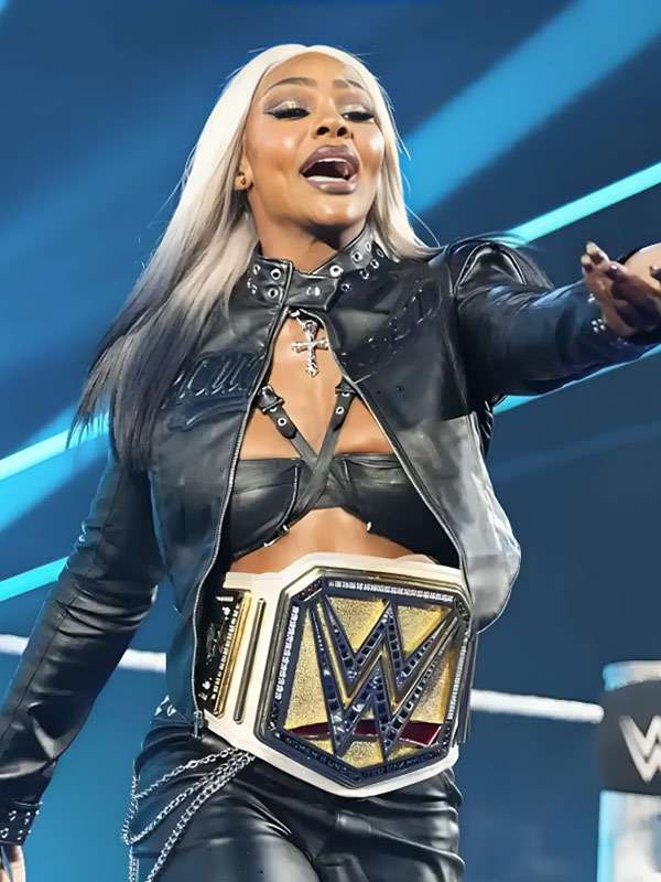 Buy Jade Cargill Smackdown Black Leather Jacket