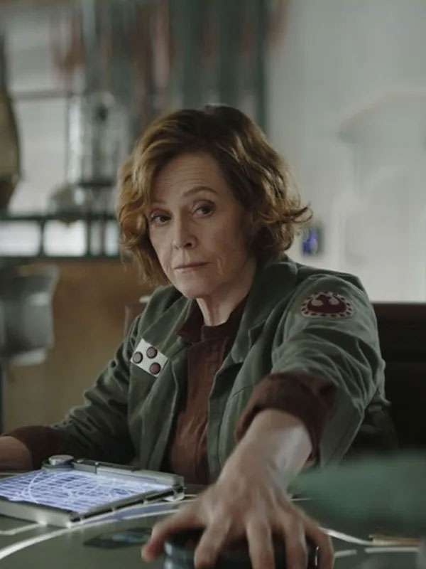 Sigourney Weaver The Mandalorian and Grogu Green Jacket