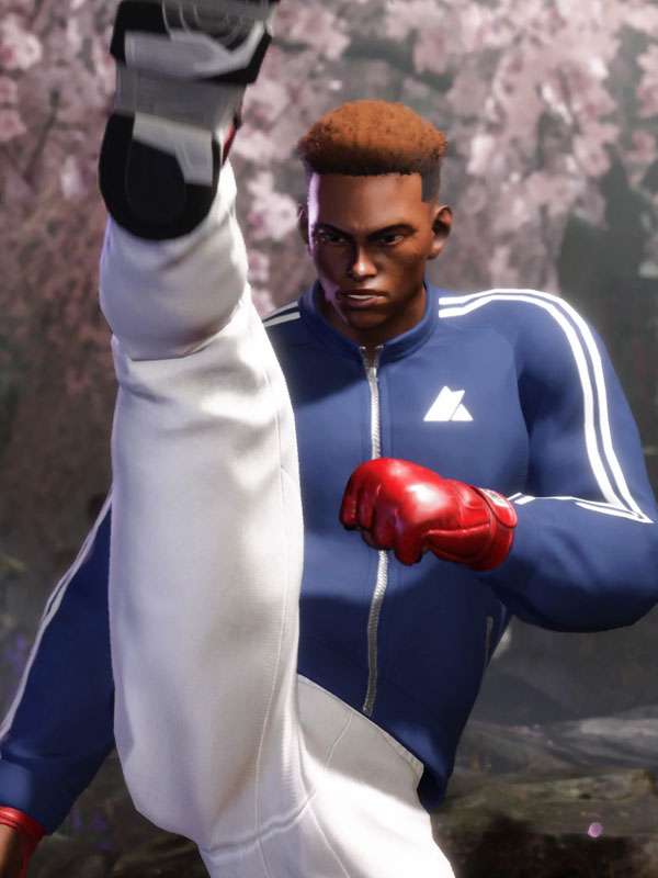 Street Fighter 6 Video Game Blue Track Jacket