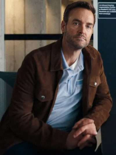 Will Forte Sunny Nights S01 Suede Leather Jacket