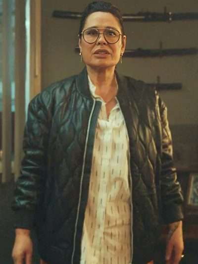Sunny Nights S01 Mony Black Bomber Leather Jacket