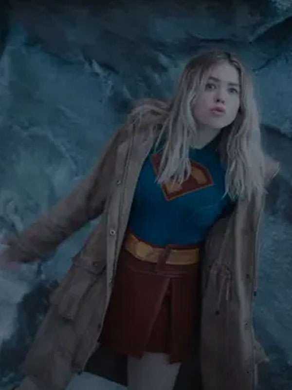 Supergirl 2026 Milly Alcock Brown Cotton Jacket