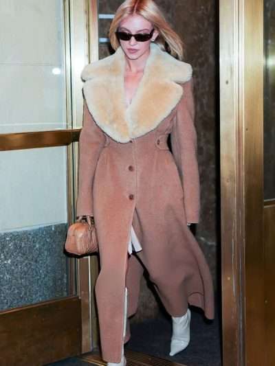 New York City Sydney Sweeney Shearling Coat