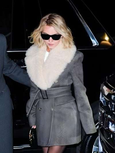 Sydney Sweeney NYC 2025 Fur Coat