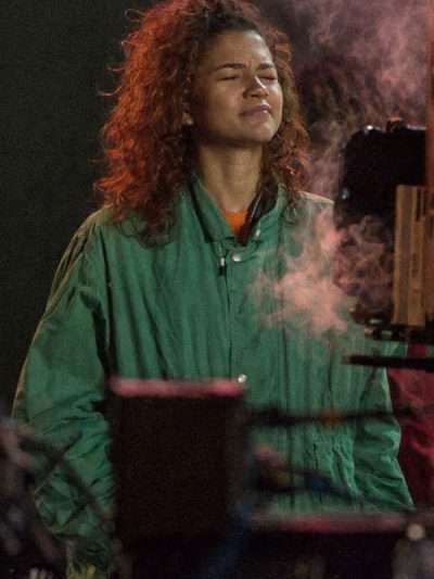 TV Series Euphoria S03 Zendaya Green Cotton Jacket
