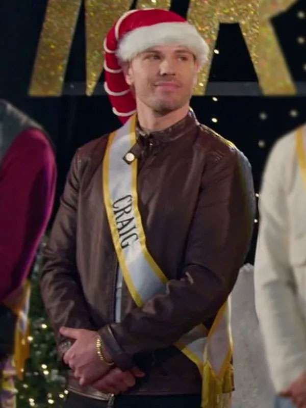 Finding Mr. Christmas 2025 Craig Geoghan Leather Jacket