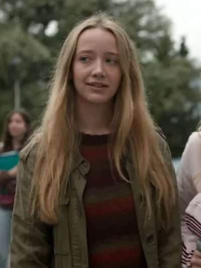 TV Series Girl Taken 2026 Delphi Evans Green Cotton Jacket