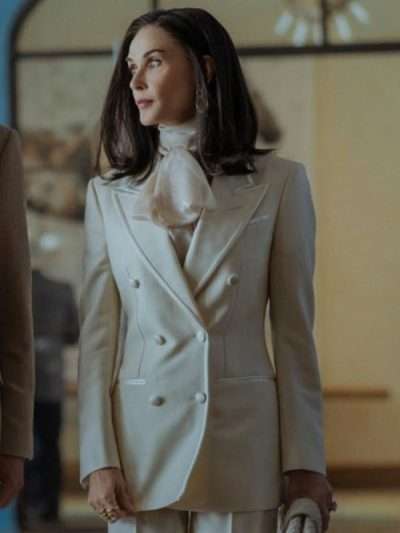 Demi Moore Landman S02 White Blazer