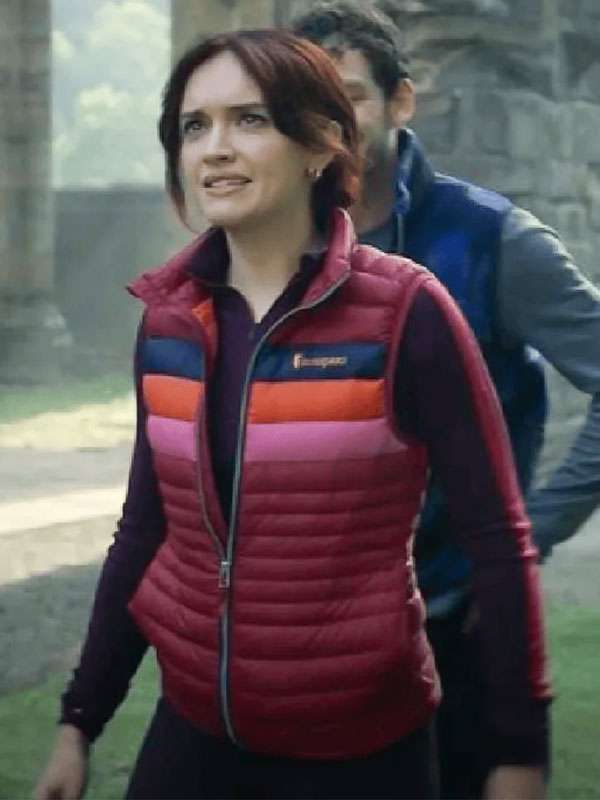 Olivia Cooke The Girlfriend 2025 Cherry Laine Puffer Vest