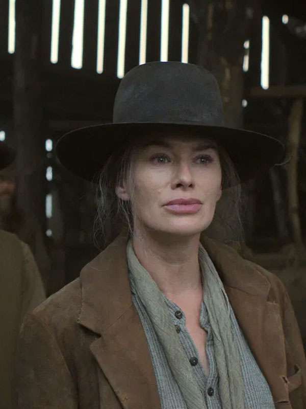 The Abandons 2025 Lena Headey Brown Cotton Coat