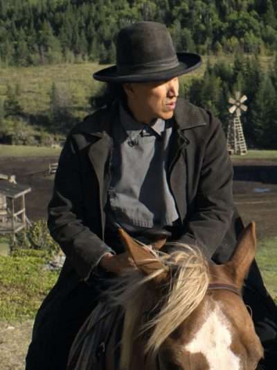 Michael Greyeyes The Abandons Black Trench Coat