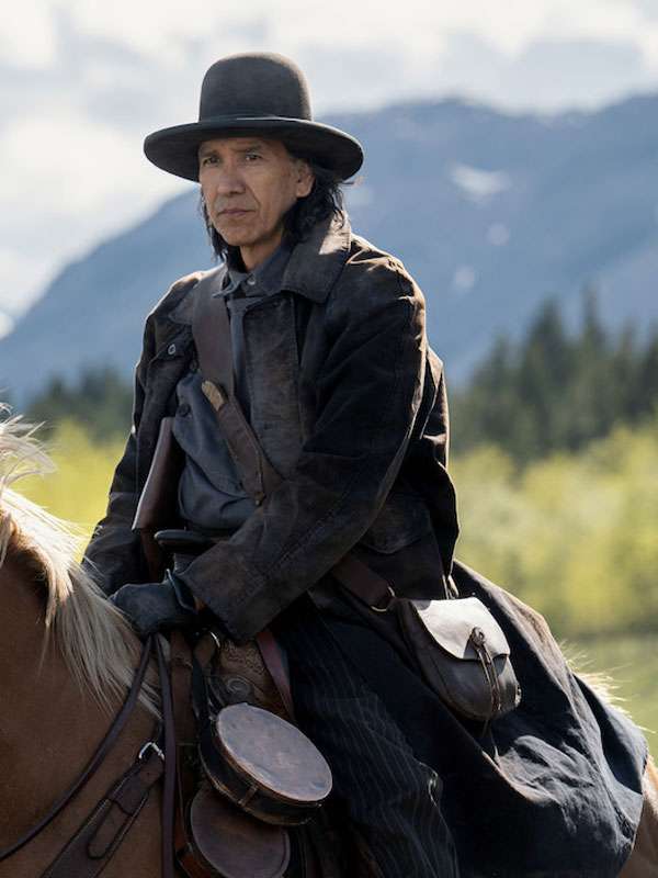 The Abandons 2025 Michael Greyeyes Black Cotton Coat