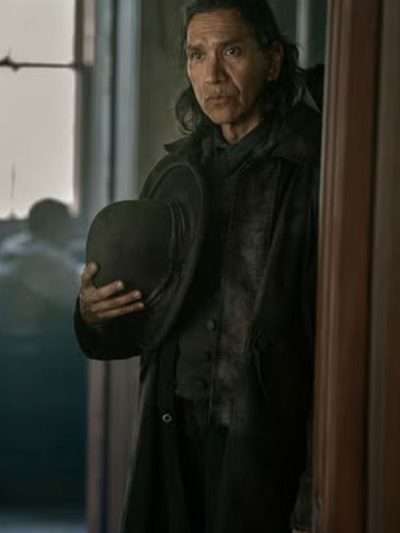 The Abandons S01 Michael Greyeyes Black Trench Coat