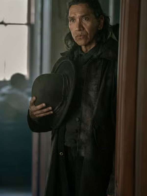 The Abandons S01 Michael Greyeyes Black Trench Coat