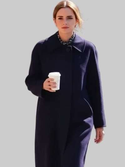 The Beauty 2026 Rebecca Hall Blue Wool Coat