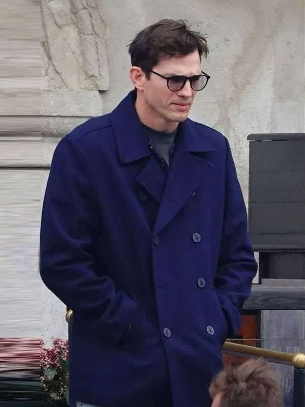 The Beauty S01 Ashton Kutcher Blue Wool Peacoat