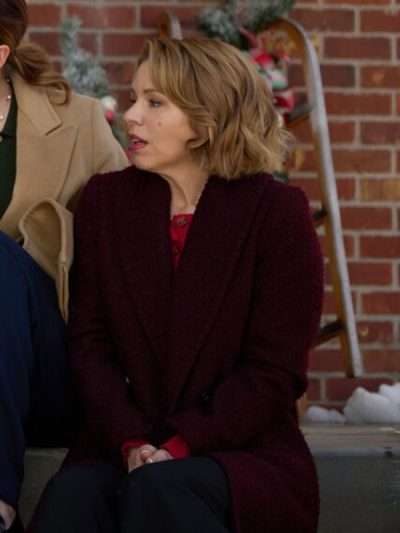 Ali Liebert The Christmas Baby Maroon Coat