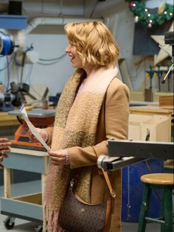 The Christmas Baby 2025 Ali Liebert Brown Wool Coat