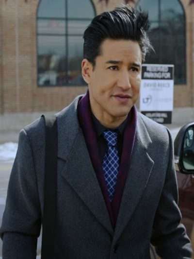 Mario Lopez The Christmas Spark Grey Wool Coat