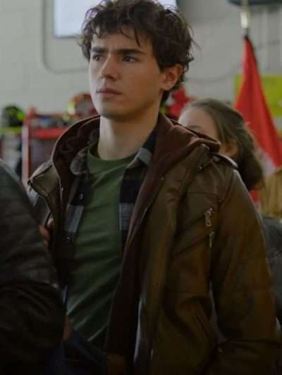 Charlie Besso The Christmas Spark Brown Leather Jacket