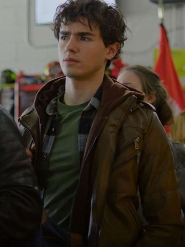 Charlie Besso The Christmas Spark Brown Leather Jacket