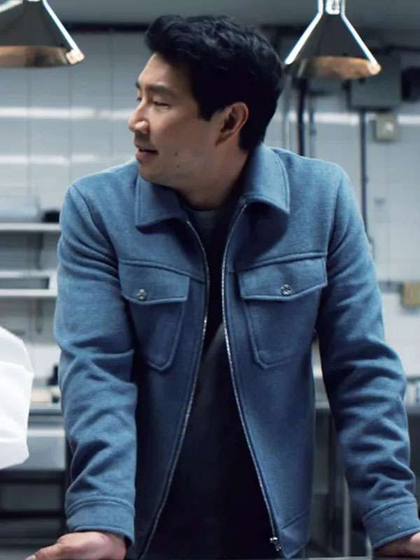 The Copenhagen Test Simu Liu Blue Jacket