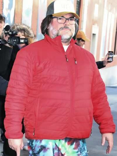Jack Black The Drew Barrymore Show Red Quilted Jacket