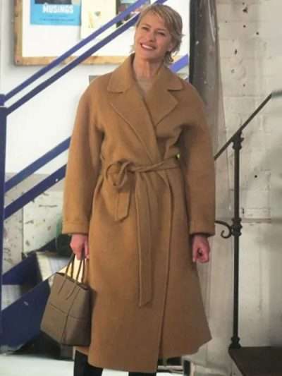 Robin Wright The Girlfriend Brown Wool Coat