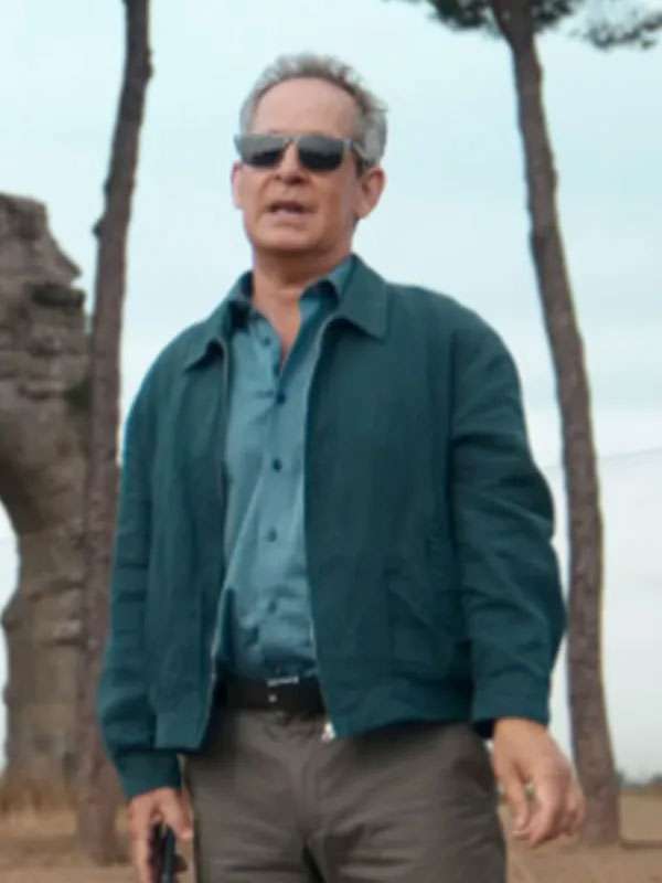 The Iris Affair Tom Hollander Blue Cotton Jacket