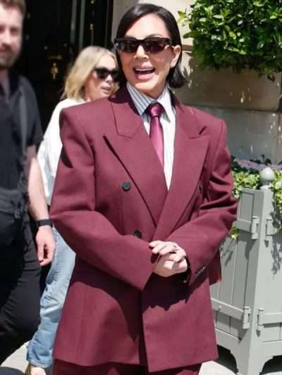 Kris Jenner The Kardashians Maroon Blazer