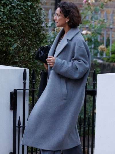 Indira Varma The Night Manager S02 Grey Trench Coat